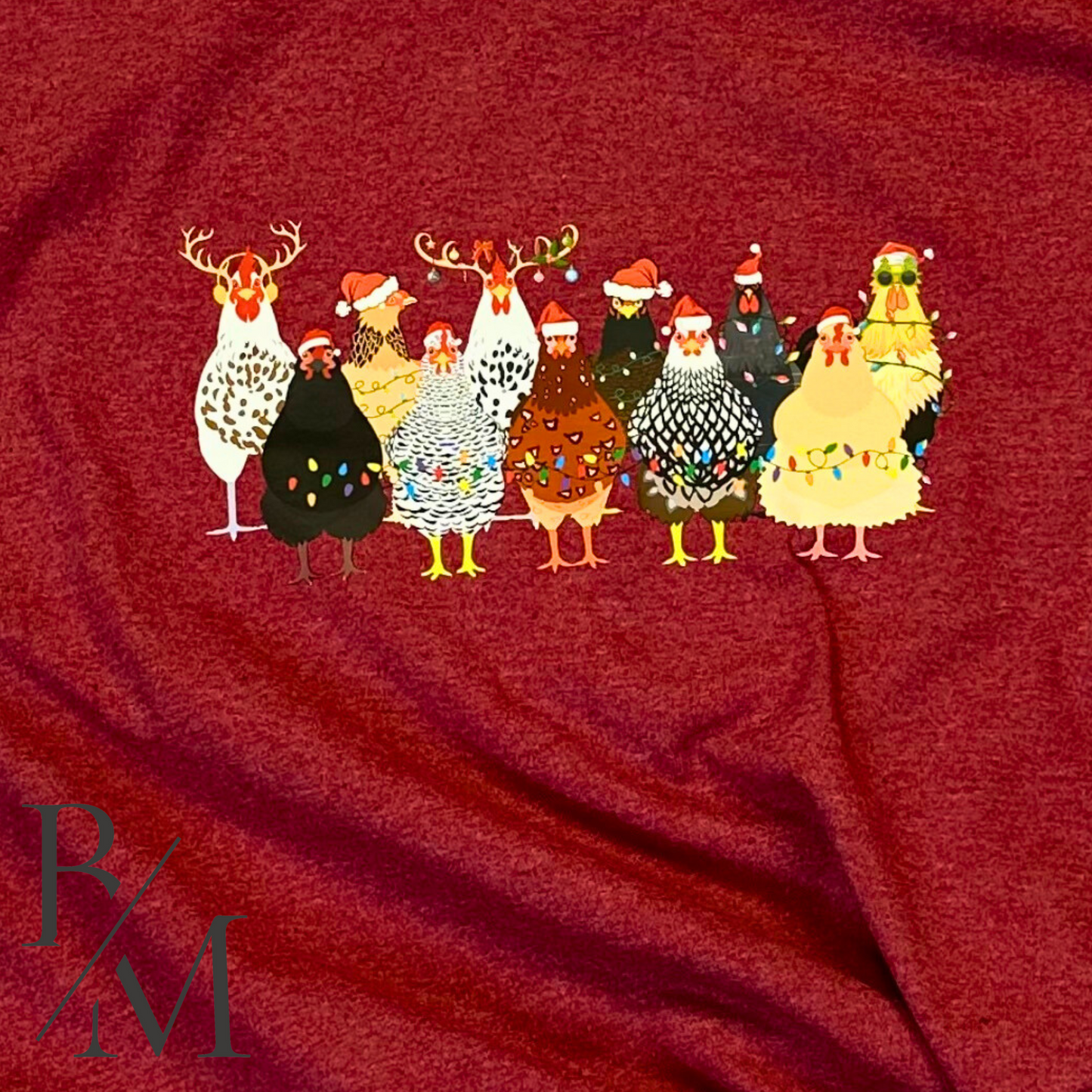 Feathered Festivities T-Shirt: Cluckin' Christmas Collection